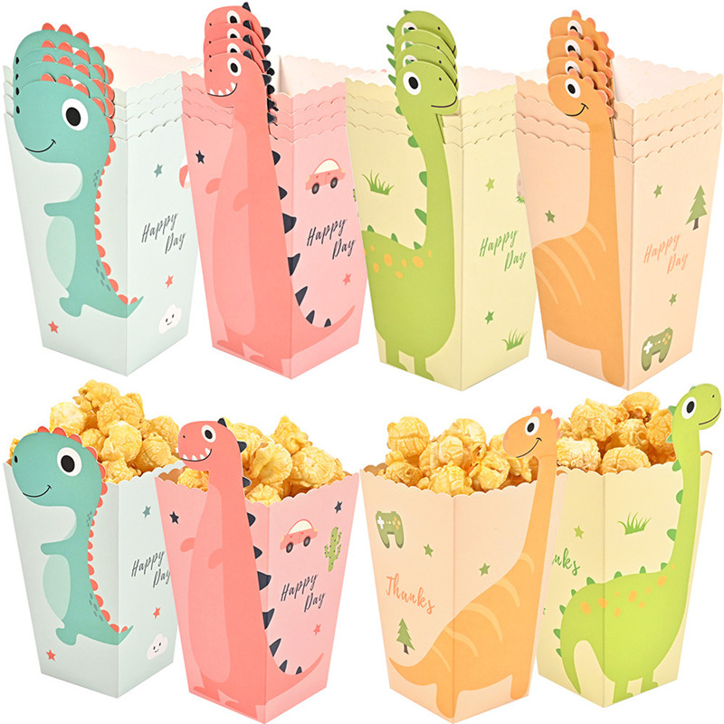 Event Party Box - 4 قطعة صناديق الديناصور الكرتون ديناصور