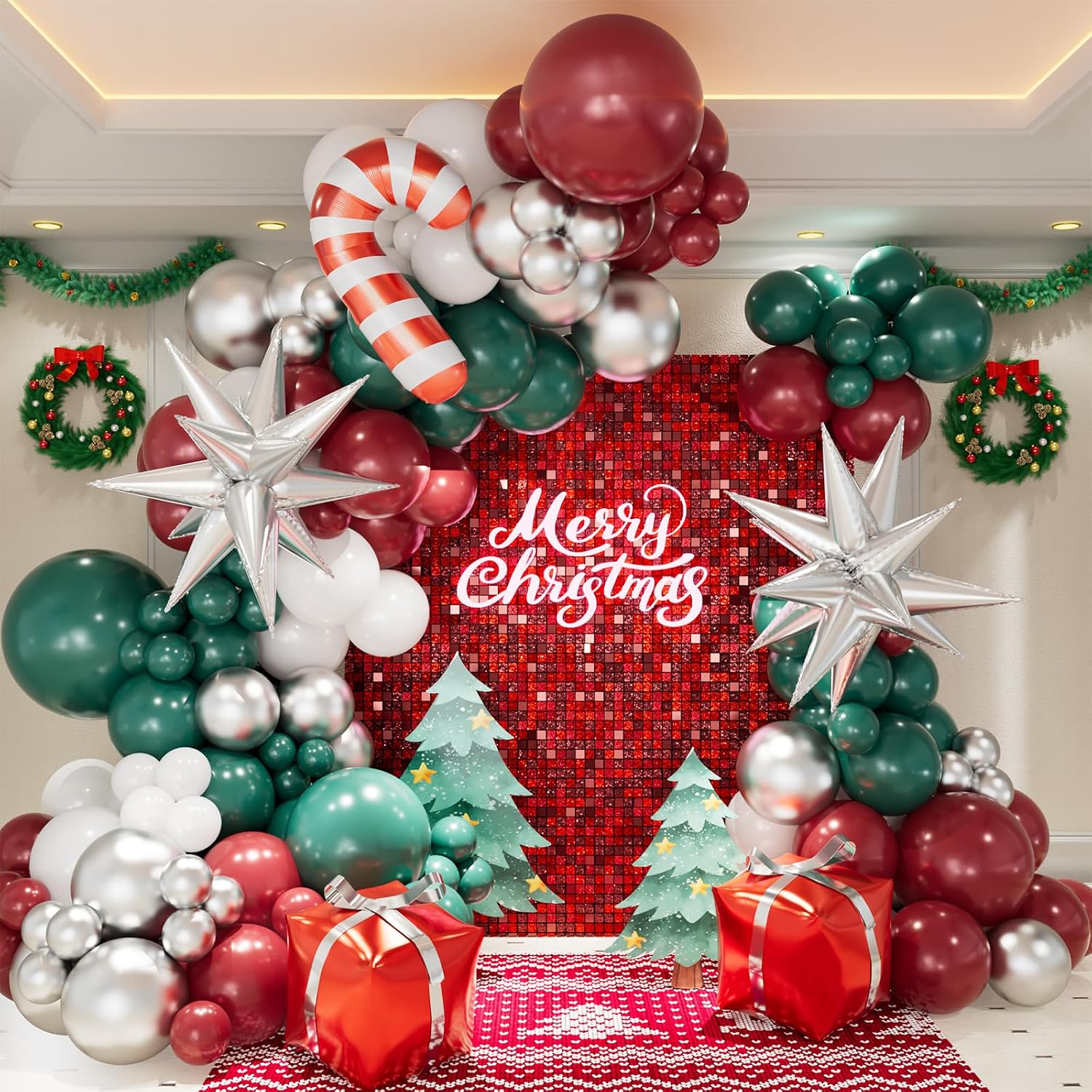 Balloon Arch Kit - طقم أقواس بالونات عيد الميلاد مع