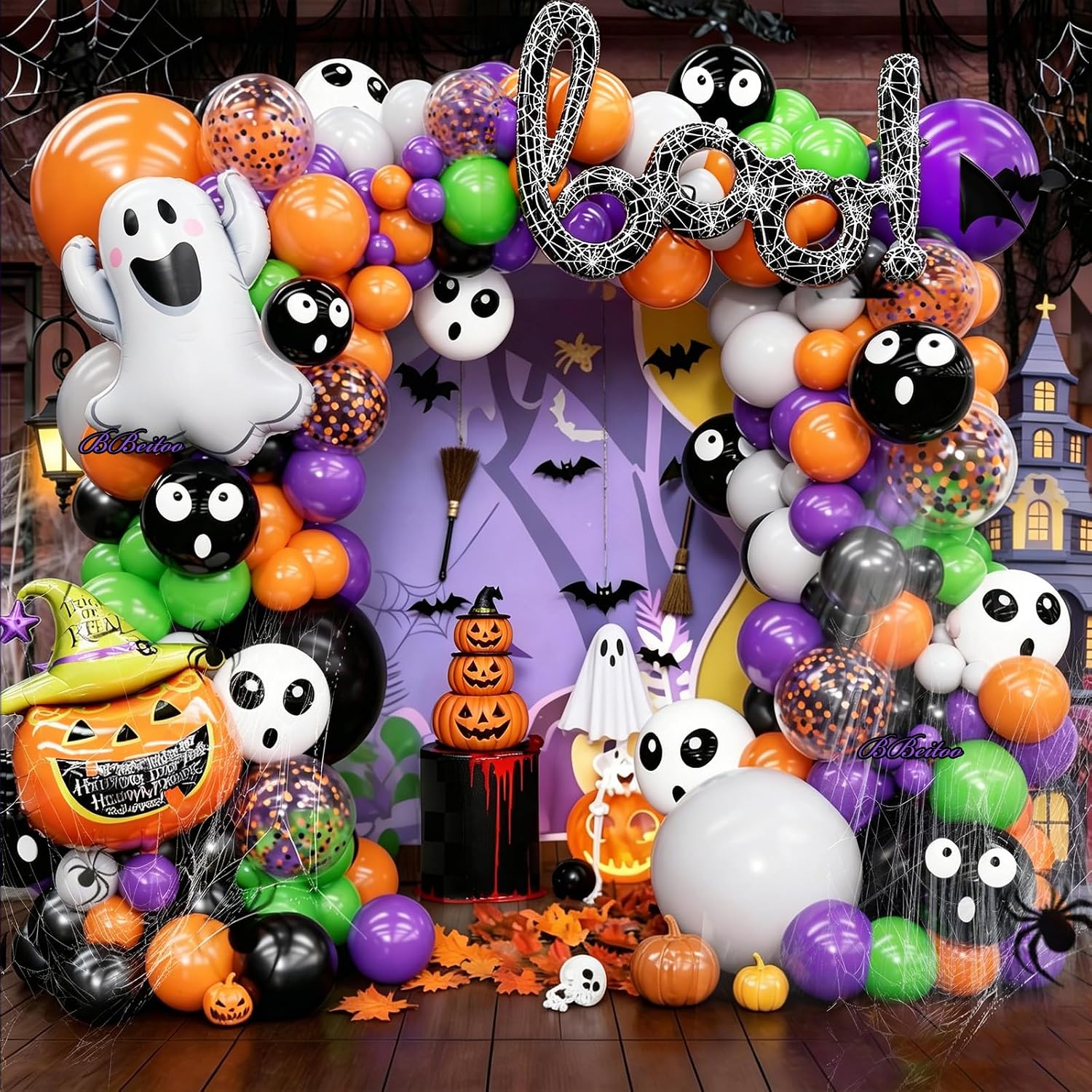 Balloon Arch Kit - طقم أقواس بالونات الهالوين 184 قطعة