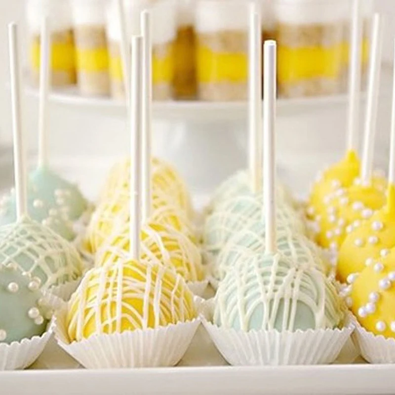 Cotton Candy Cone - أعواد بلاستيكية للحلوى والشوكولاتة بطول 8/10/15