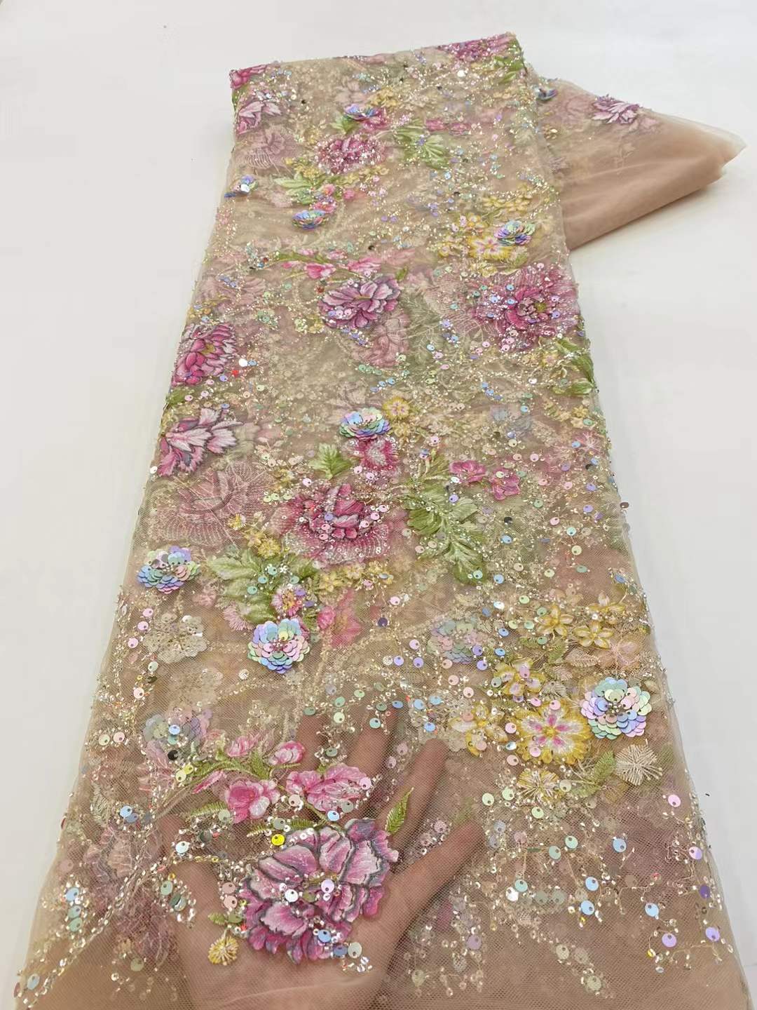 Glitter Tablecloth - قماش دانتيل أفريقي 2026 عالي الجودة