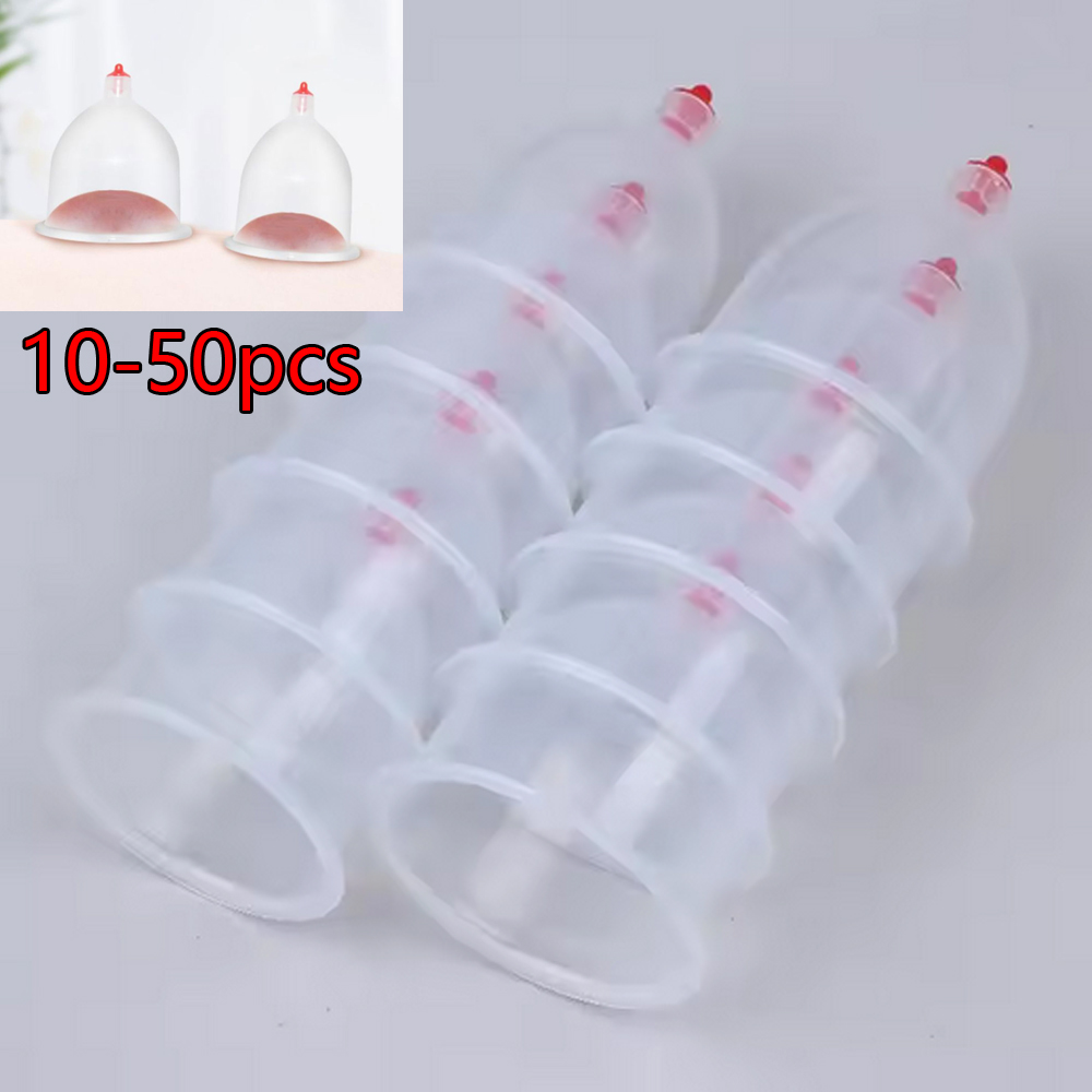 Plastic Cup 50Pcs - 10-50 قطعة، كؤوس حجامة محمولة بحجمين