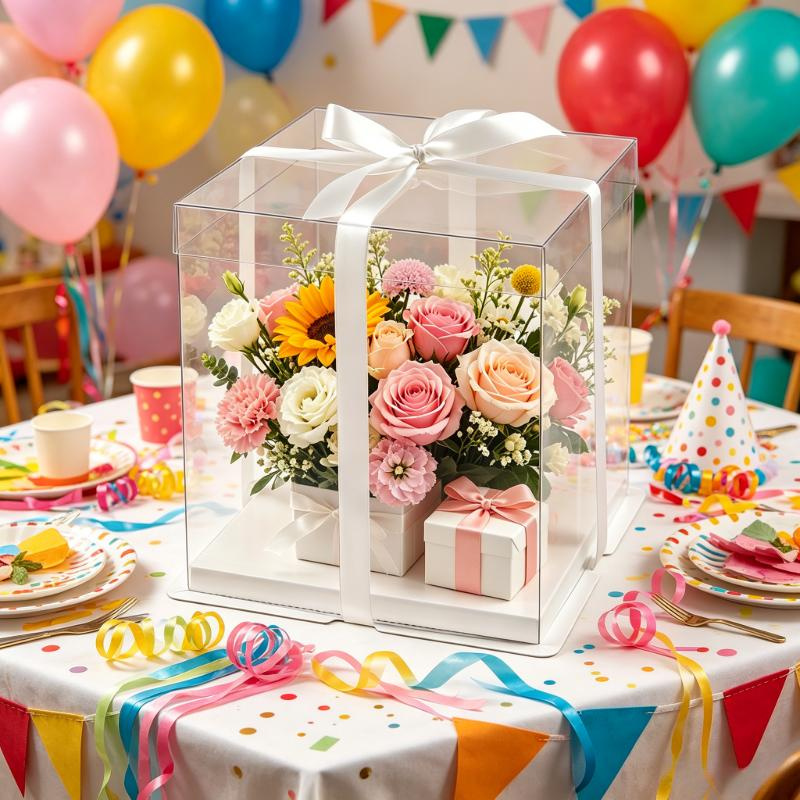 صناديق كيك شفافة كبيرة لتغليف  - مراجعة Event Party Box وسعره