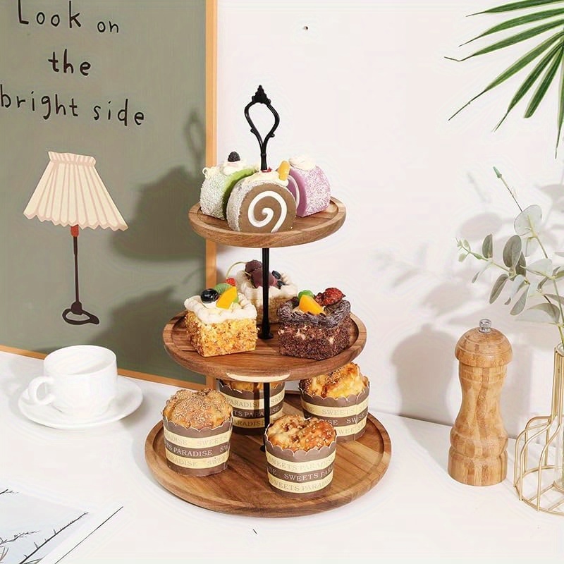 حامل كيك من 3 طبقات مصنوع من خ - مراجعة Cupcake Stand Tier وسعره