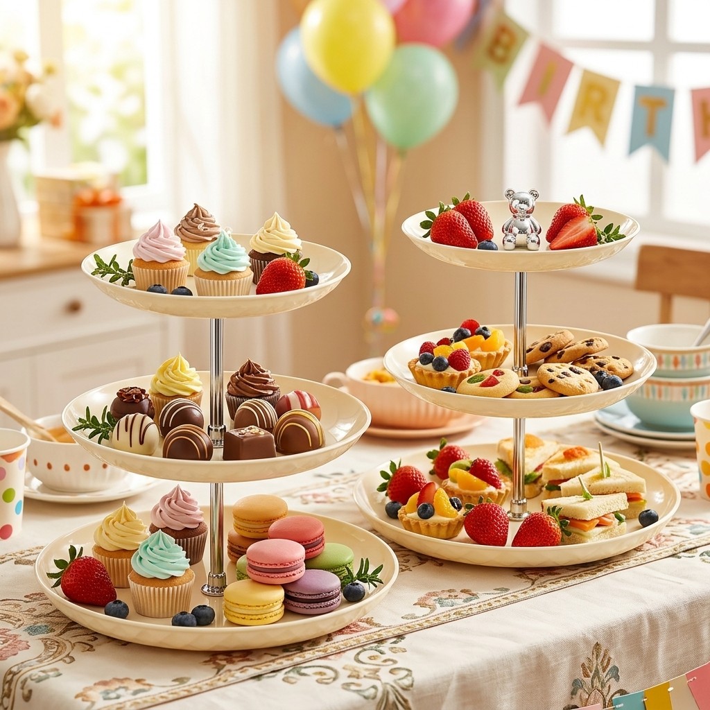 حامل كيك بلاستيكي من طبقتين/ثل - مراجعة Cupcake Stand Tier وسعره