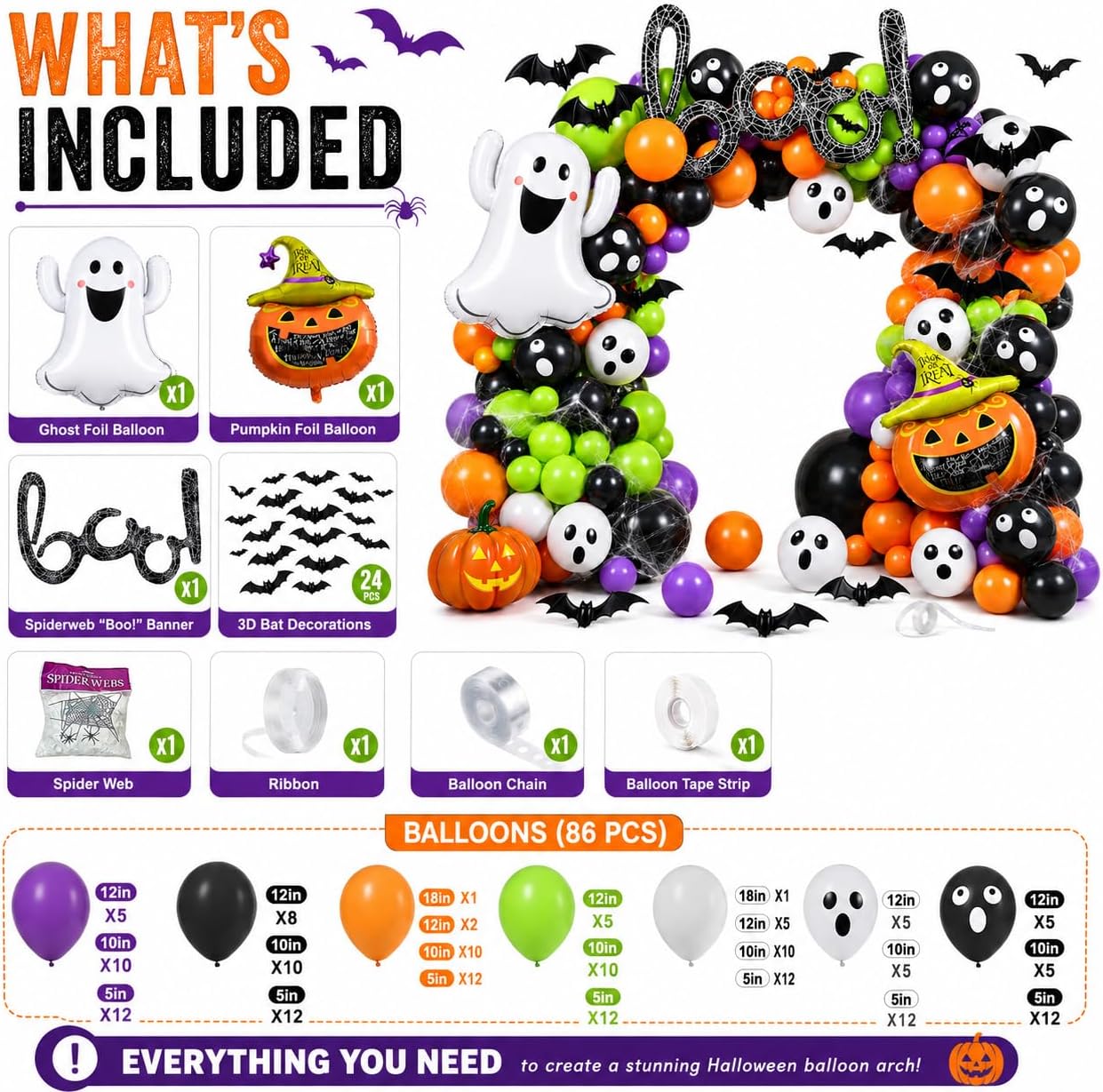 طقم أقواس بالونات الهالوين 184 - مراجعة Balloon Arch Kit وسعره