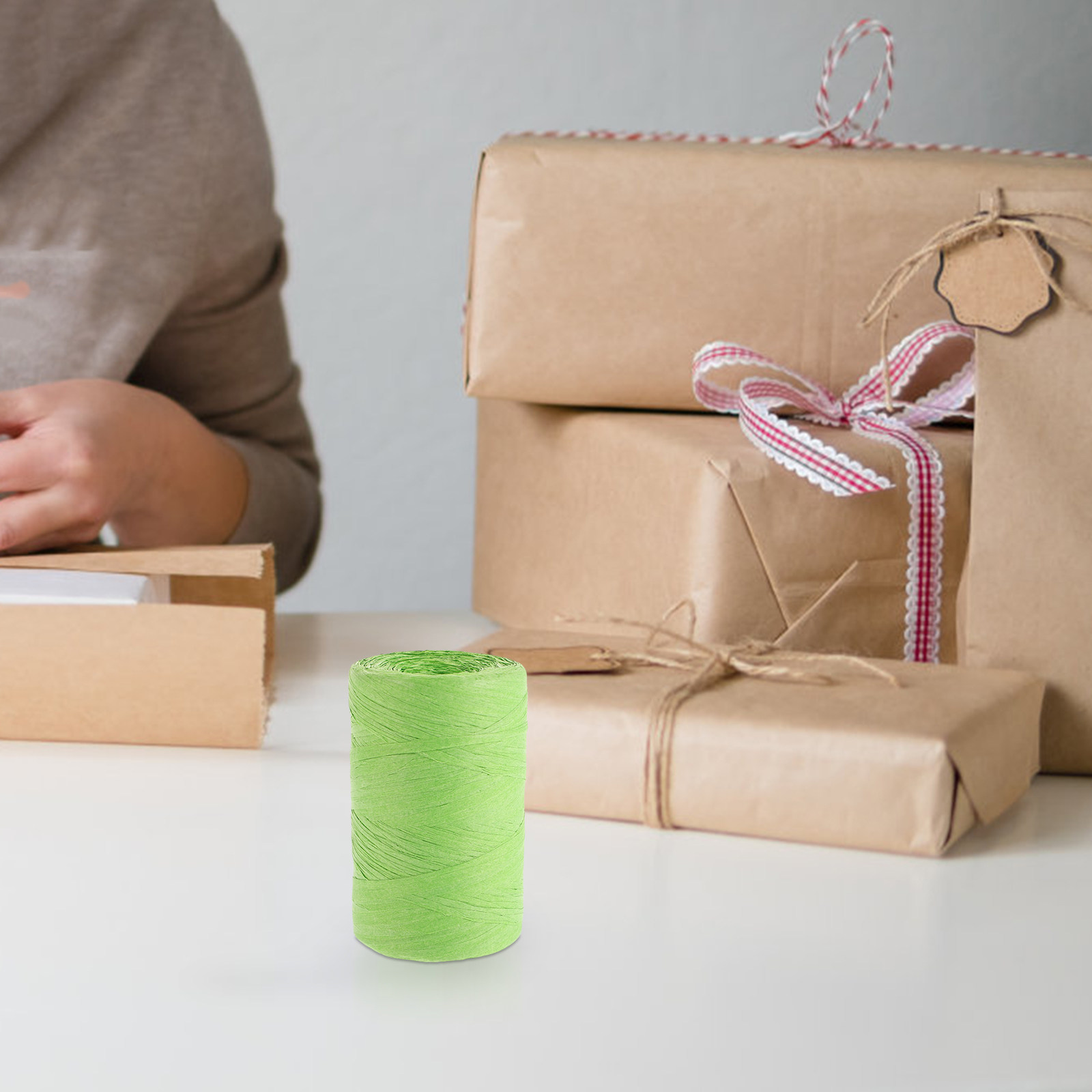 ورق الرافيا الملون، خيط مسطح ل - مراجعة Papercraft Supply Ribbon وسعره