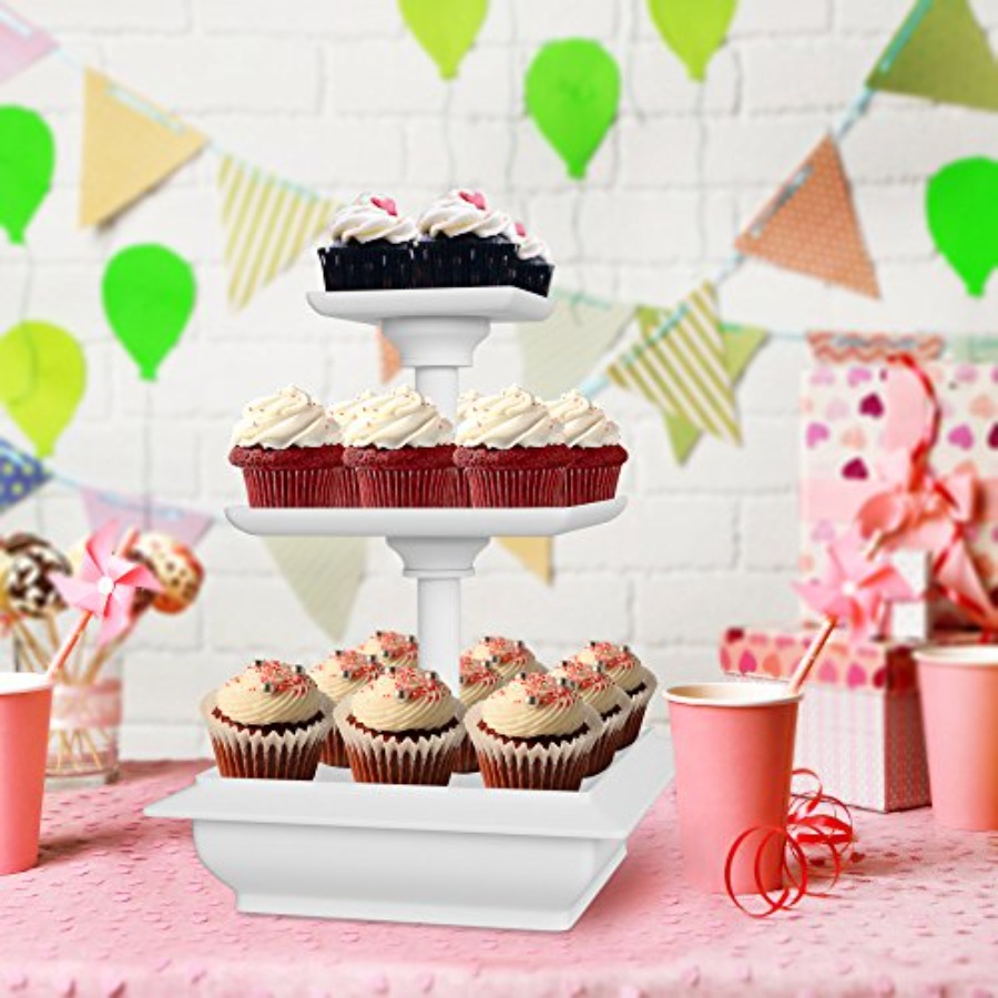 حامل كيك ثلاثي الطبقات - منصة  - مراجعة Cupcake Stand Tier وسعره